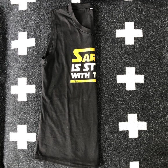 🆕 ‘sarcasm’ Tank Top- Black- NWOT - Picture 4 of 4